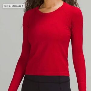 Like New Lululemon Red Swiftly Tech Shirt